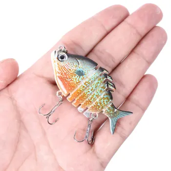Swimbait Fishing Lures Lifelike Tilapia shape 6.35cm-9.3g Hard Bait 63mm 9.3g Lure With Treble Hook Multi Jointed Lures For Bass 1