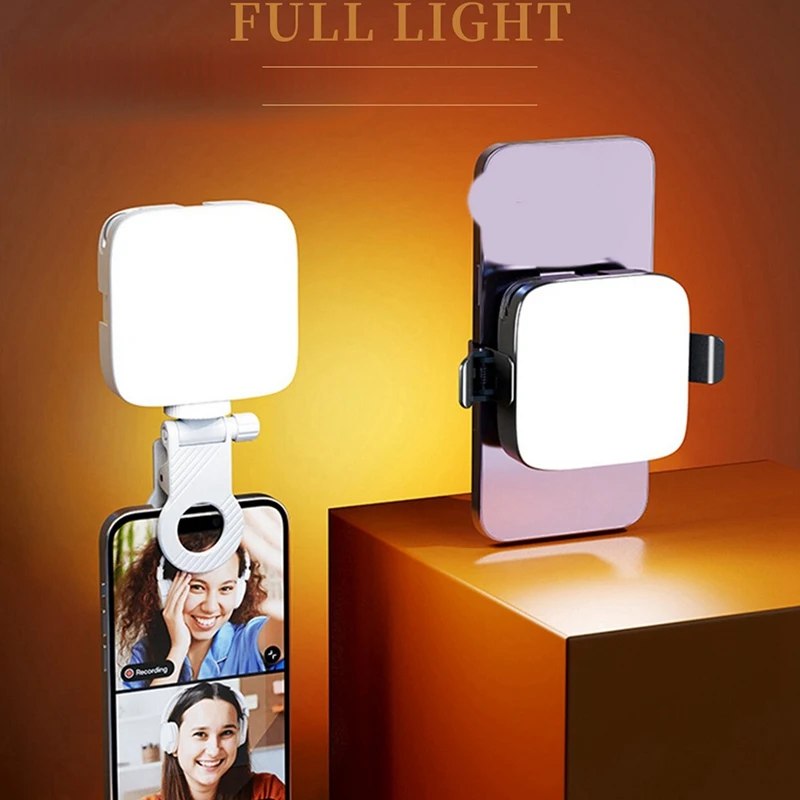 Mini LED Fill Light com removível Clip-On, Fotografia Luz, Iluminação Bi-Color, sapata fria para câmera, filmadora, Vlog