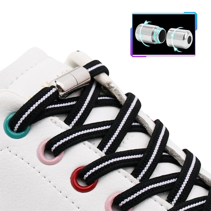 No Tie Shoe laces Flat Shoelaces without ties Elastic Laces Sneakers Kids Adult Quick Shoelace Rubber Bands Shoes accessories