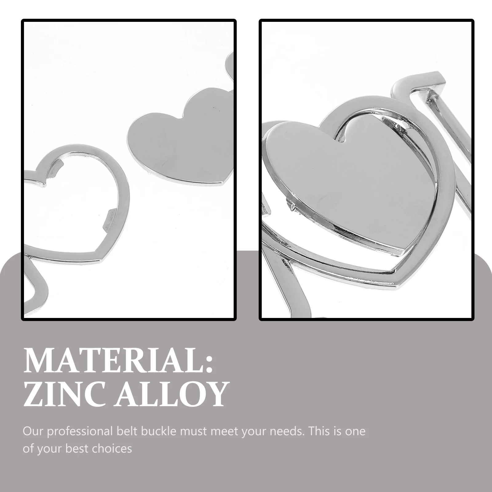 

3 Pcs Zinc Alloy Buckles Lightweight Durable Belt Dress Waistband Coat Wallet DIY Connector Decorative Metal Hardware