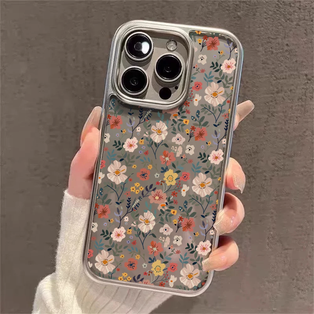 Blumen-Handyhülle für iPhone 17 15 16 Pro Max Hüllen iPhone 15 14 13 12 11 17 Pro Max Plus Transparente Beschichtung Stoßfeste Hüllen – Detail 7
