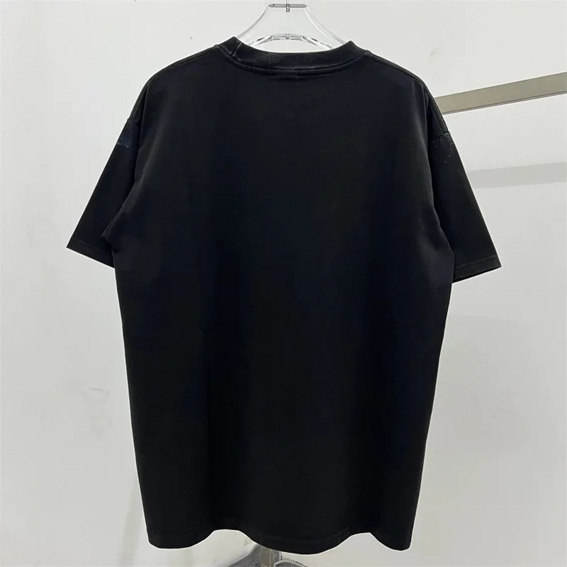 VALLEY American Hip Hop T-Shirts Men Women 1:1 High Quality Pure Cotton Oversized Vale Skull Print Short Sleeves