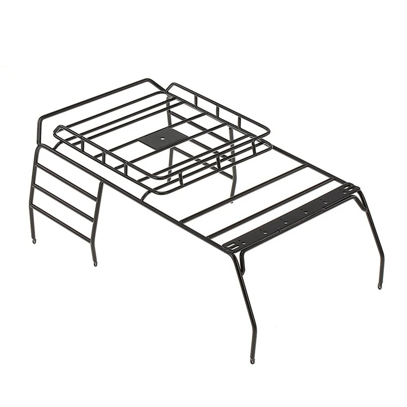 휠베이스 시뮬레이션 클라이밍 자동차 랭글러 쉘 롤 케이지 루프 랙, 1/10 SCX10 313mm, 금속 수하물 랙