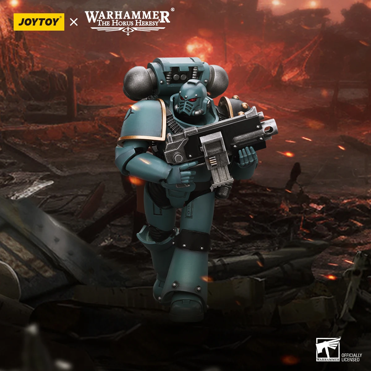 

Фигурка JOYTOY Warhammer The Horus Heresy Sons of Horus MKIV, тактический отряд, легионер с болтером, масштаб 1:18, коллекционная, подарок