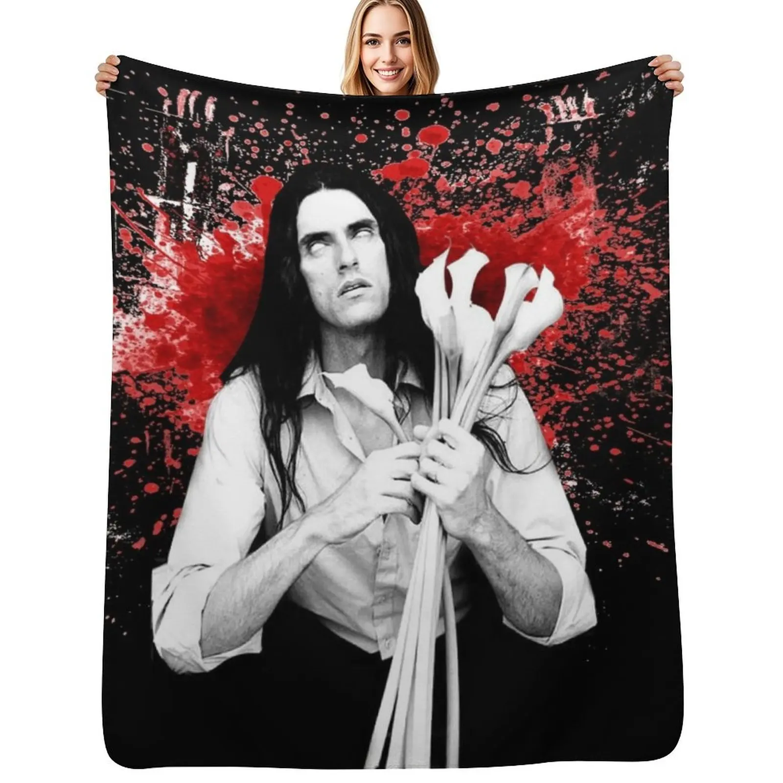 PETER STEELE BLOOD Throw Blanket Stylish Couch Blanket for Home Living Room