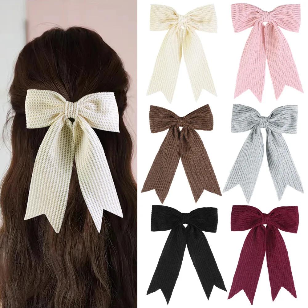 

Лидер продаж, новинка, заколка для волос с бантиком из мешковины, темпераментная женская резинка для волос, заколка для волос с уткой, головной убор, оптовая продажа