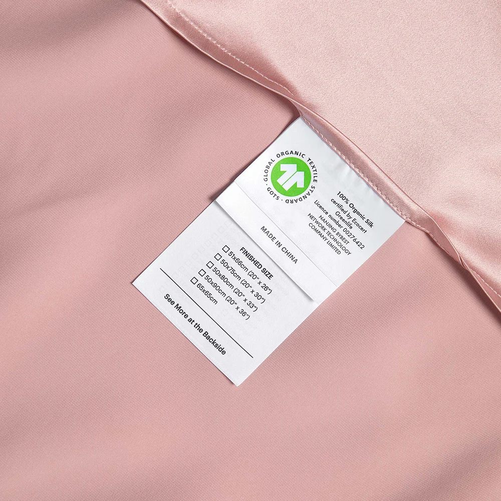 LILYSILK Organic Silk Pillowcase for Sleep Antibacterial Luxury Premium Sustainable Material Pillow Cover Free Shipping