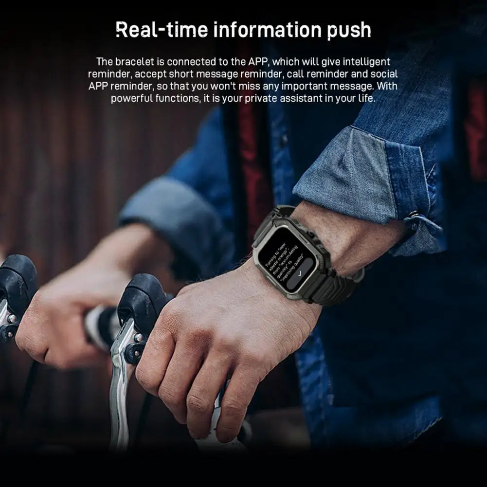 1 Set Multifunctional Bluetooth-Compatible 5.2 Multi-language Support Multiple Smart Reminders Digital Wristwatch Daily Life