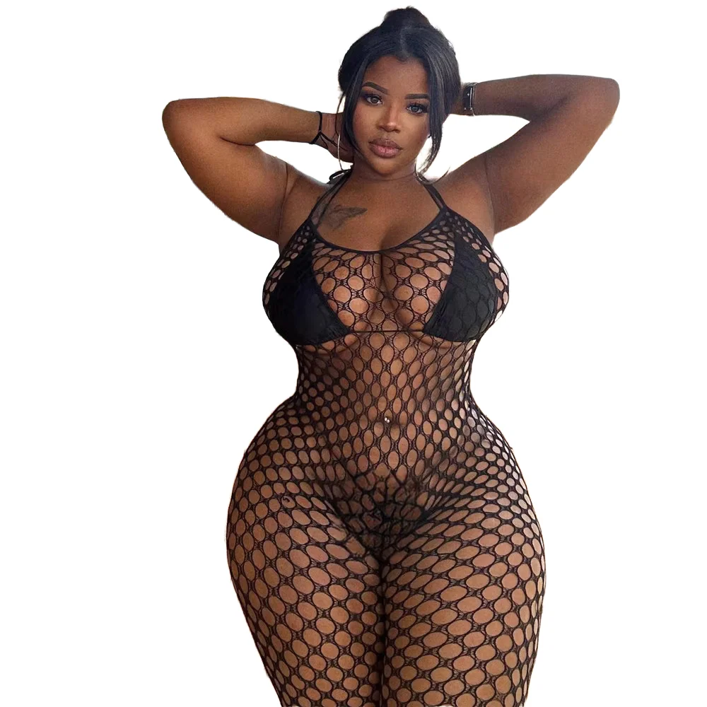 

Adult Couples Exotic Onesie Costume Set See through Mesh Full Body Stocking Sexy Lingerie Erotic Women Jumpsuit for Temptation