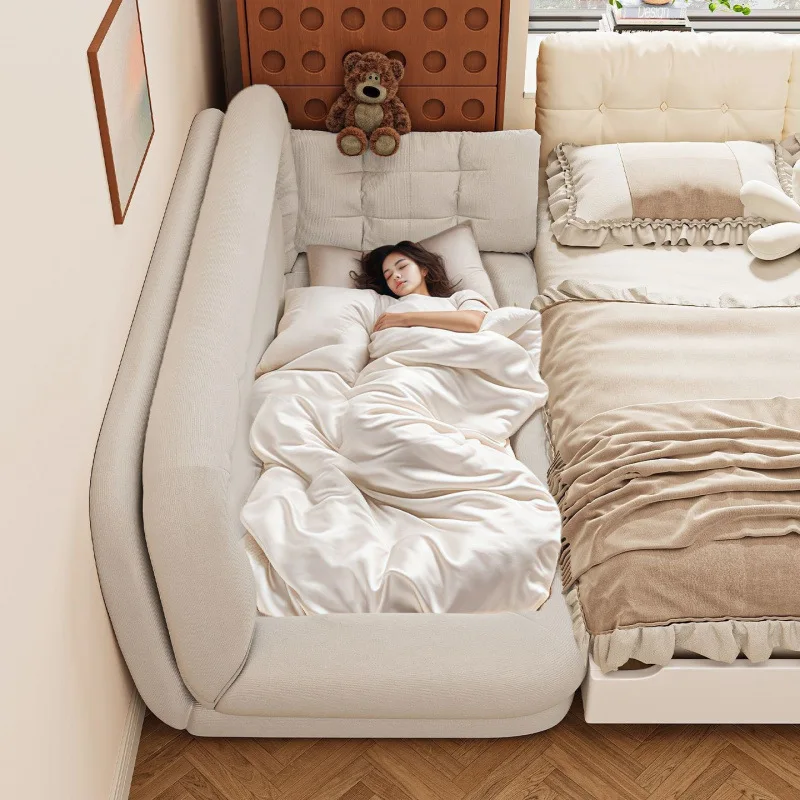 Shangsheng Double Human Sofa Bed Furniture  Sleeper Sofa Cloud Like Convertible Couch for Living Room  Small Space Corner