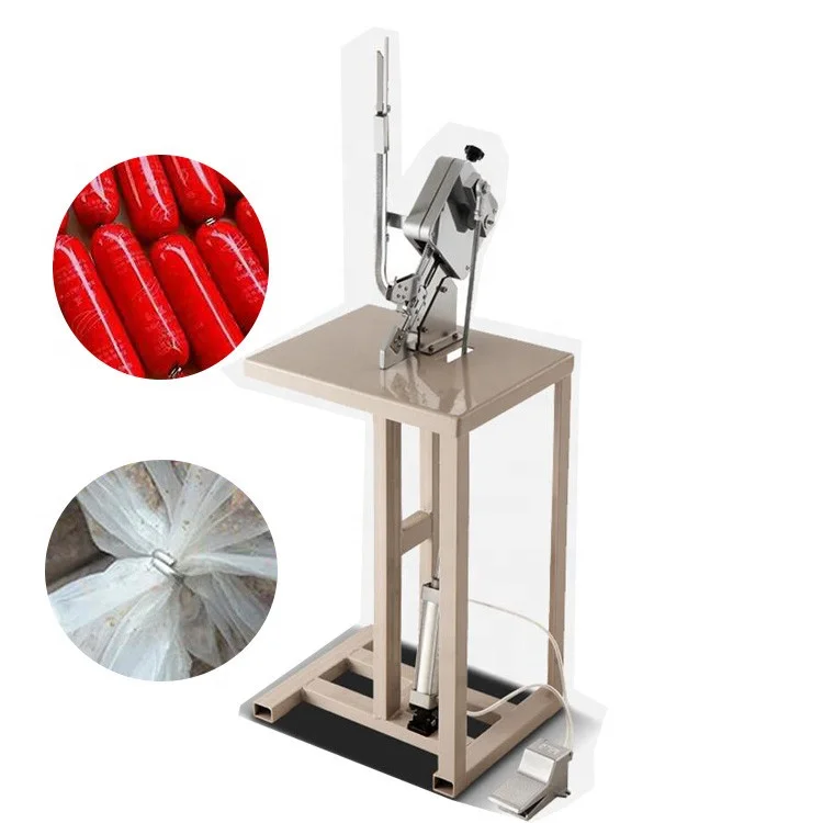Double Pneumatic Sausage Clipping Clipper Machine for Meat Shop Meat Factory
