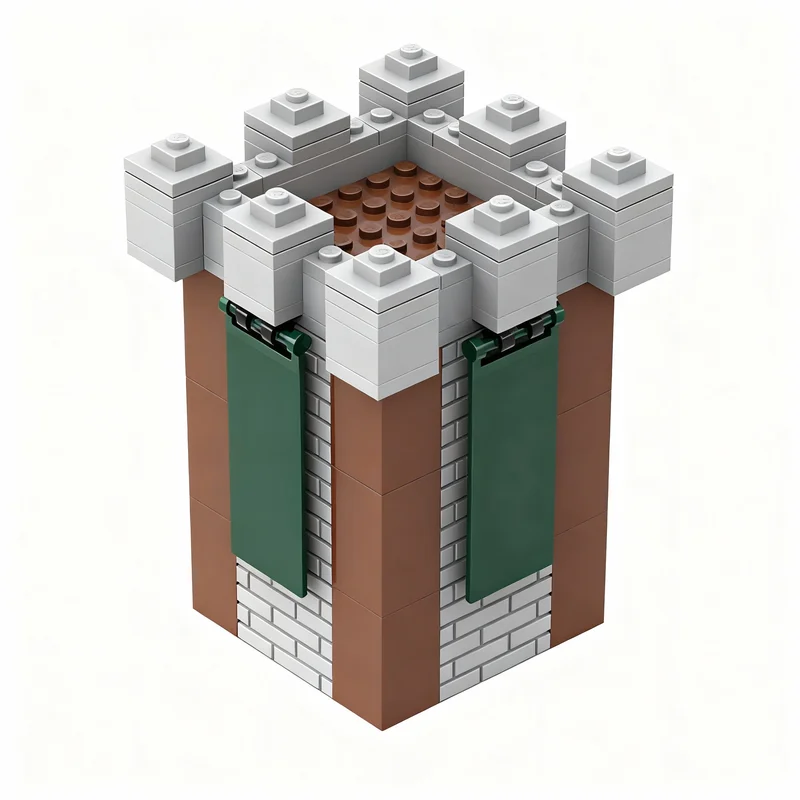 120pcs MOC Ideas CUUSOO Clash Clans Level 7 Archer Tower Model Building Blocks Construction Brick Idea Kids Christmas Gift Toy