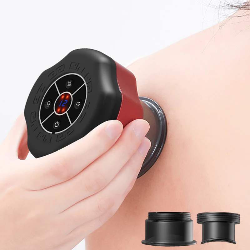 

Electric Cupping Cups Health Meridians Instrument Heating Gua Sha Scraping Massager Suction Cups Body Massage Vacuum Therapy