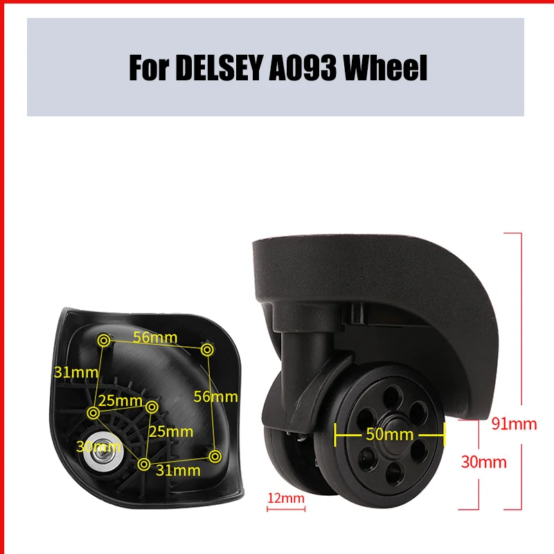 

For DELSEY A093 Universal Wheel Replacement Suitcase Smooth Silent Shock Absorbing Wheel Accessories Wheels Casters Repair