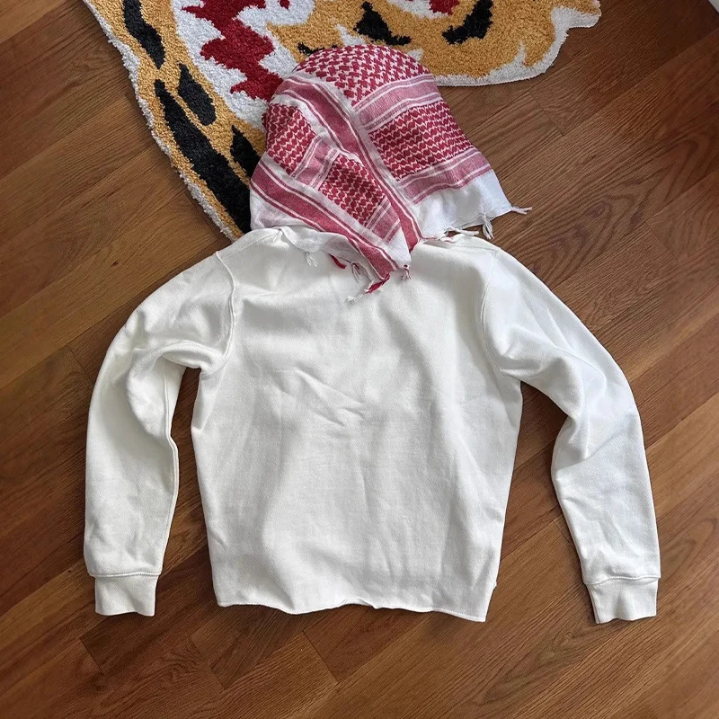 Y2K الهيب هوب الأسود قطع هوديي مجموعة مع وشاح الصحراء العربية البالية هيم الشارع الرجعية أزياء للجنسين للرجال والنساء #5