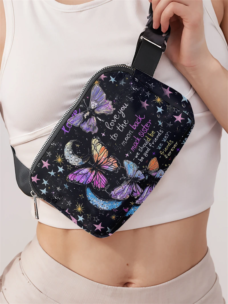 1 Stück, Butterfly Star Fashion verstellbare Umhängetasche, neutrale Sport-Hüfttasche, geeignet zum Laufen – Detail 2