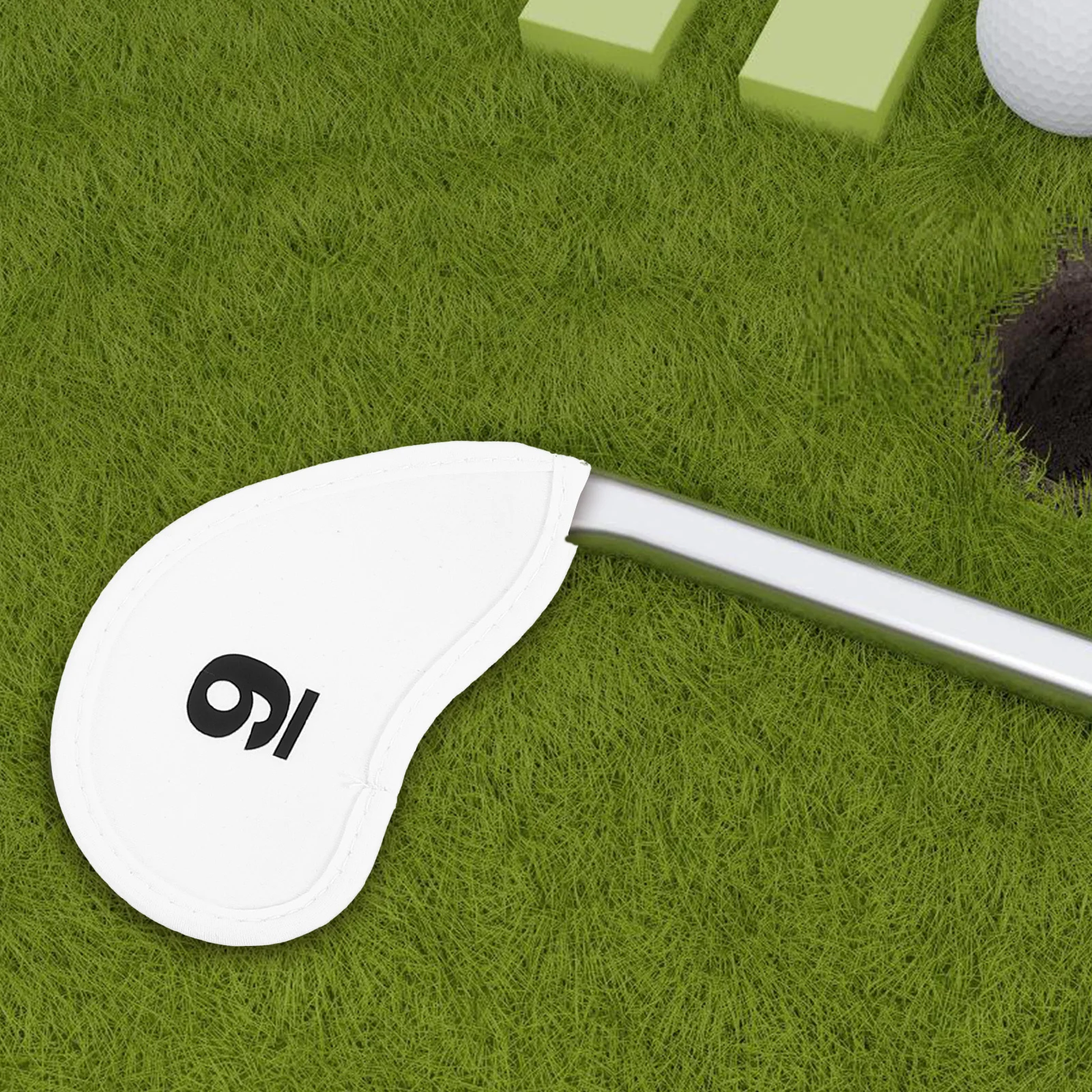 10 قطعة أغطية الرأس الحديدية المهنية المضادة للخدش نادي الغولف حماة المحمولة مضرب غطاء للسفر الثقيلة النسيج