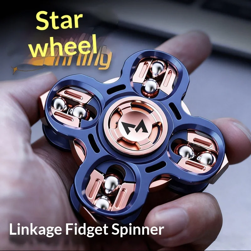 MachRing Premium EDC Fidget Spinner Metal Linked Stress Relief Toy Adult Hand Spinner Decompression Fingertip Gyro