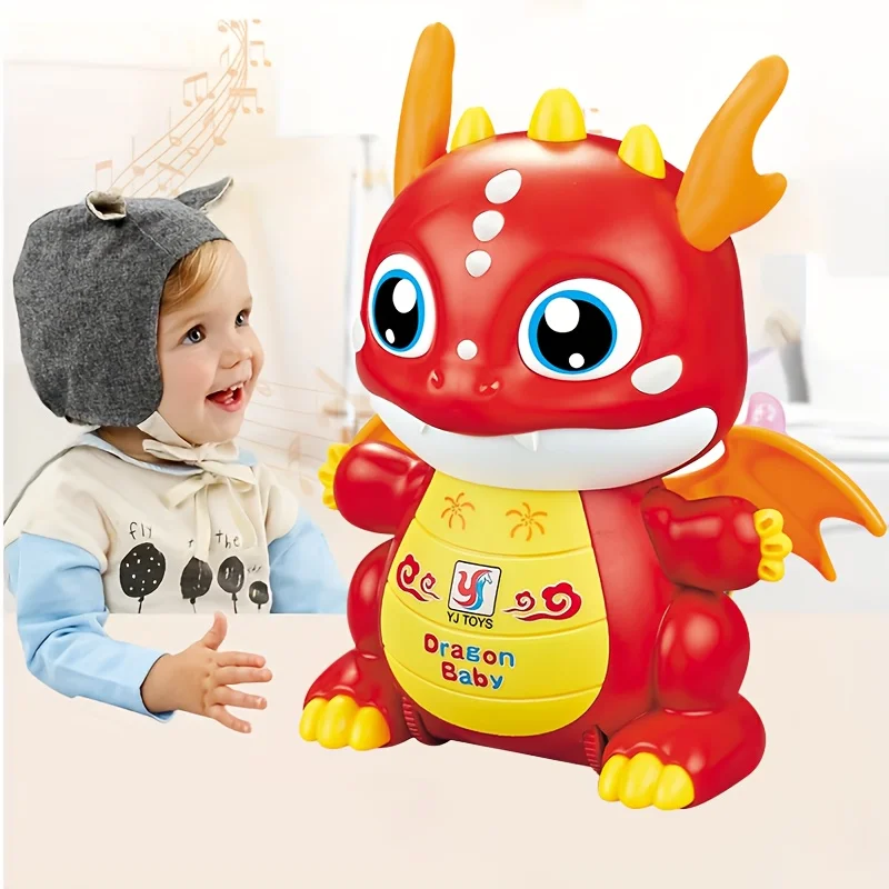 

Детские игрушки, игрушки для малышей, забавная движущаяся игрушка-позающий дракон, милый светящийся танцующий дракон с музыкой Идея подарков для мальчиков 2+ лет
