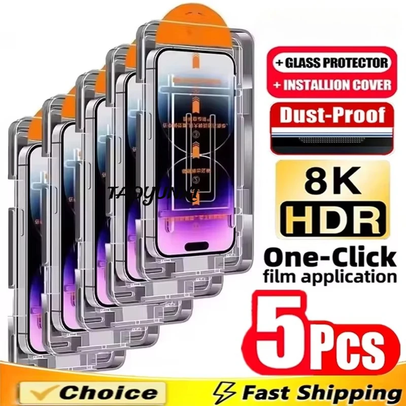 

1-5Pcs Easy Install Screen Protector For Xiaomi Poco X7 Pro F7 M7 X6 M6 Pro X3 F5 F6 X5 X4 C75 C65 M5S M4 M3 M2 Tempered Glass