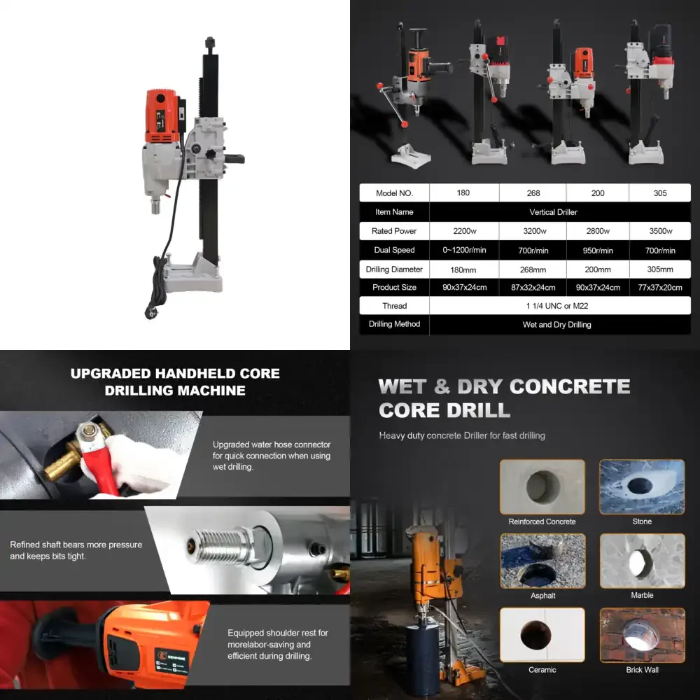 Model 268 305 Concrete Core Drill Stand & 1