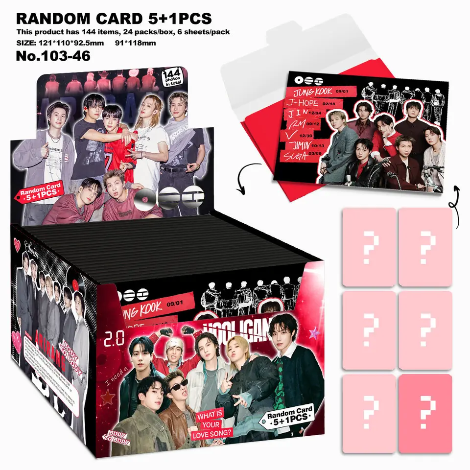 BTS Collectible Card BTS AESP NJZ EN STR BL COR Bagged Photo Card