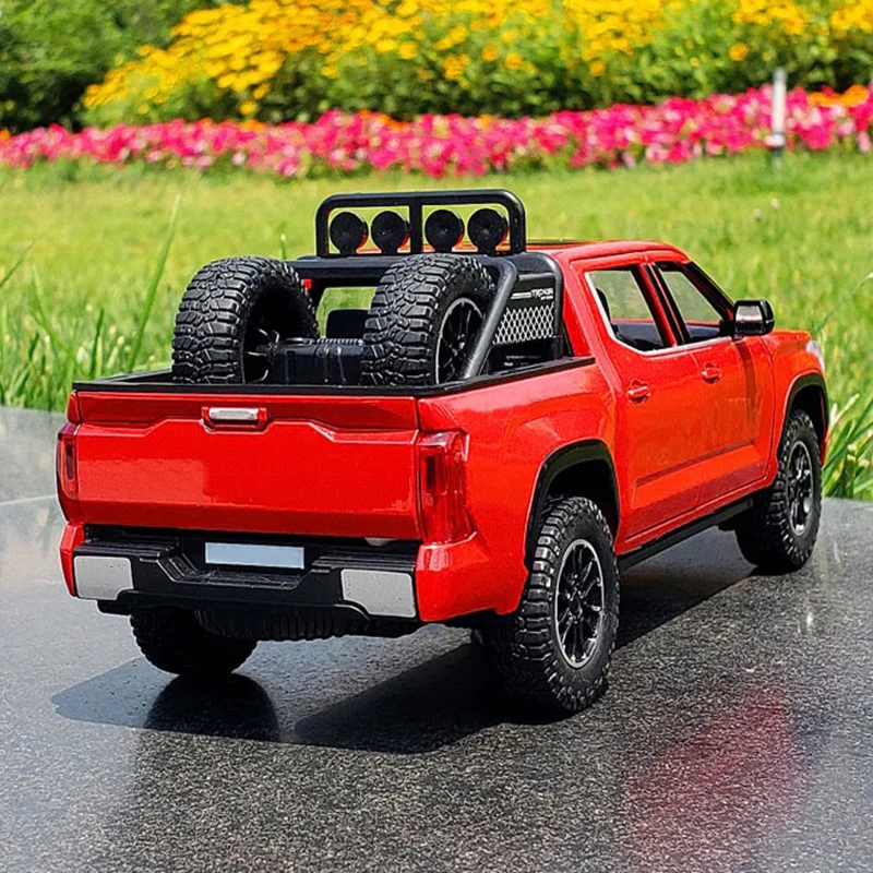 1/24 Diecast Tundra Wheel Off-road Vehicle SUV Alloy Model Series Car Simulation Kids Sound Light Toy Collection