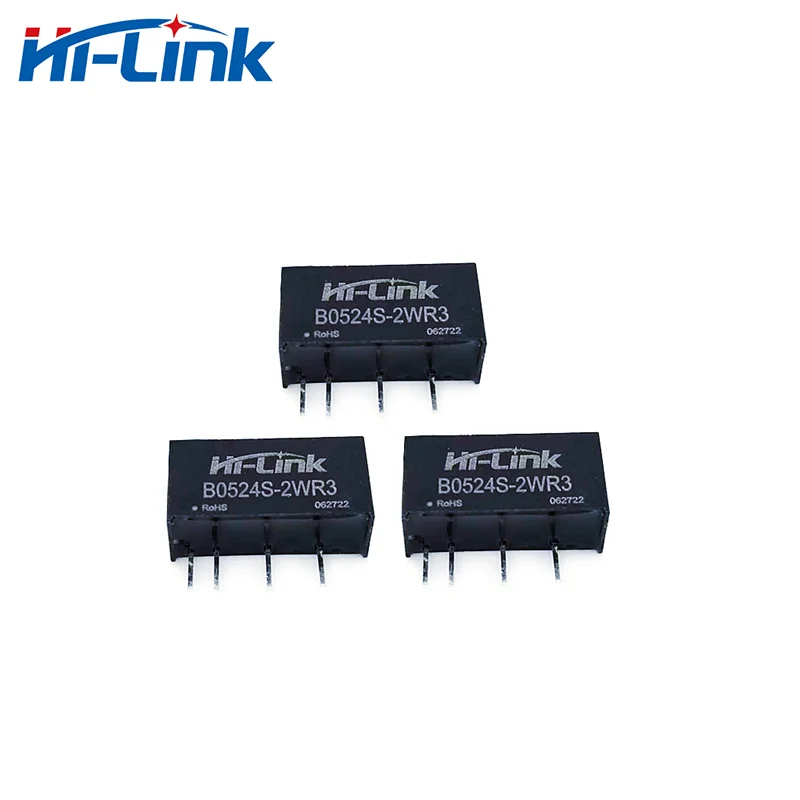 Hi-Link 10 Uds Mini B0524S-2WR3 convertidor de DC-DC, 2W 5V a 24V 83mA, módulo de fuente de alimentación confiable