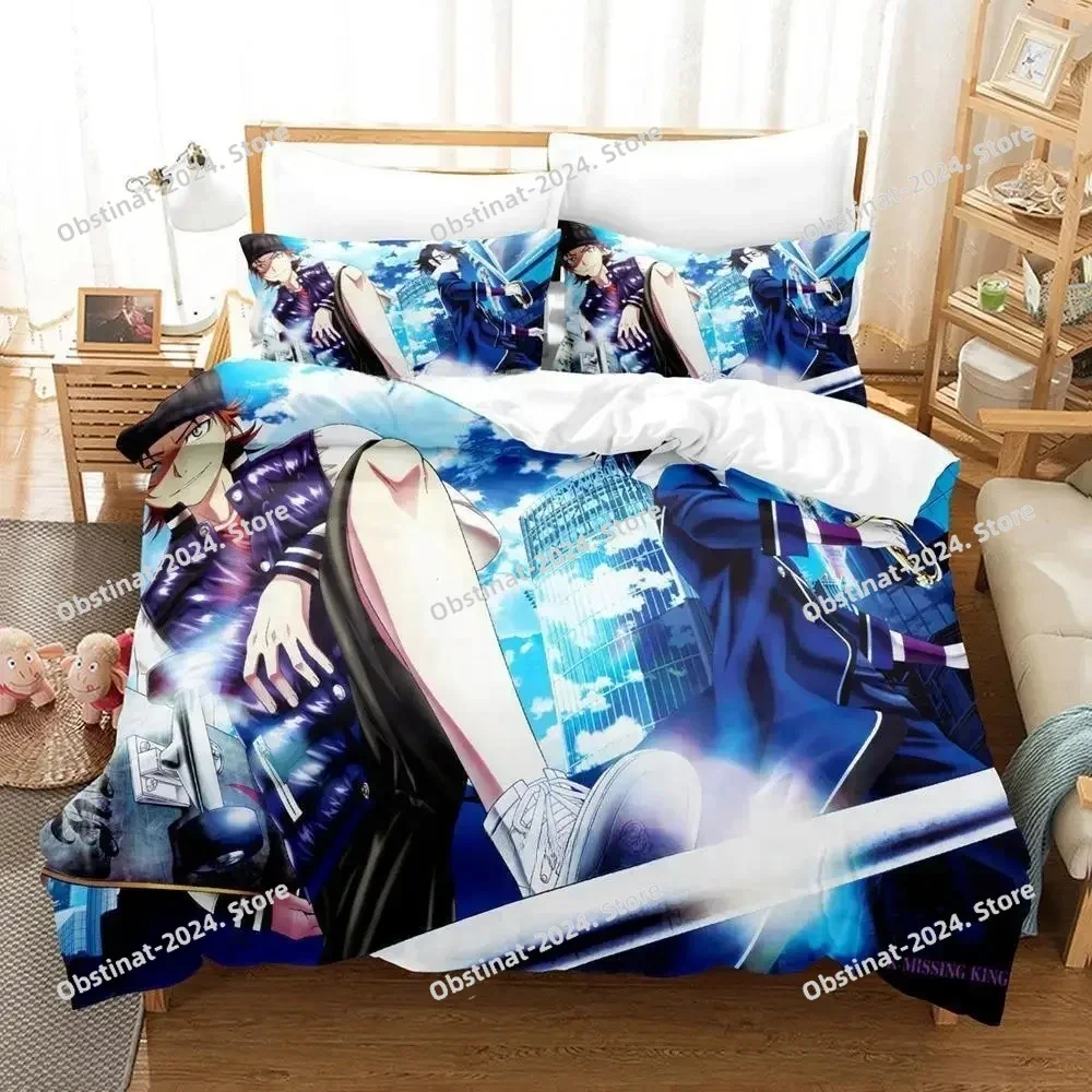 Anime K project Mikoto Suoh No Blood! No Bone! No Ash! Bedding Set Duvet Cover Full Queen King Size Pillowcase Printed Bed Set
