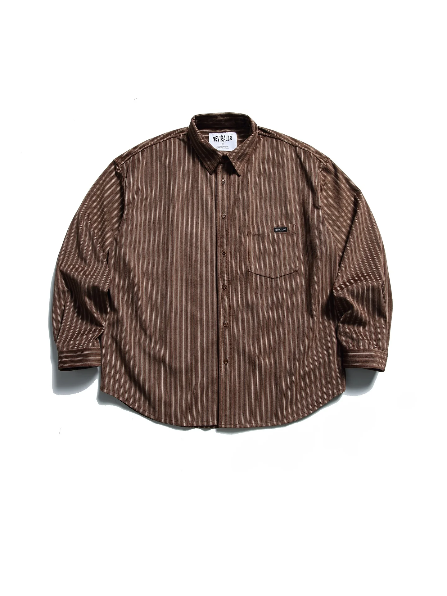 

Ретро-японская рубашка с длинным рукавом для мужчин и женщин, весенняя, модная, брендовая, с вертикальными полосками, свободного кроя, для многослойного ношения, молодежная, на каждый день.