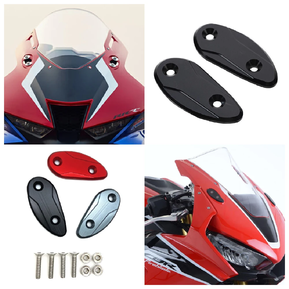 

Fits for Honda CBR1000RR ABS CBR 1000RR-R Fireblade SP SP2 2017-2024 Motorcycle Mirror Block Off Plates Decorative Hole Base Cap