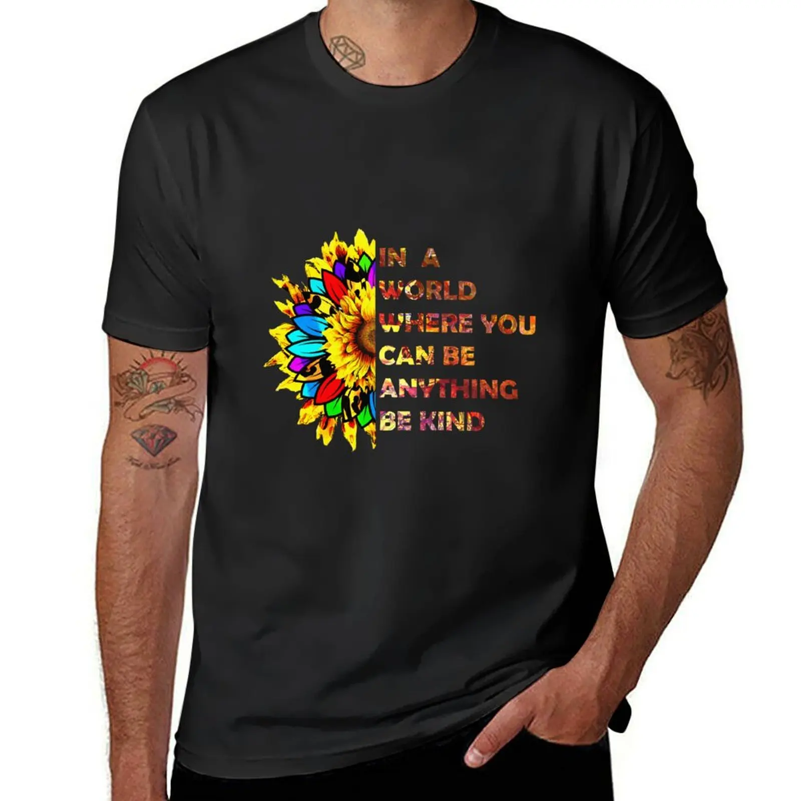 

In a world where you can be anything be kind T-Shirt anime customs mens clothing