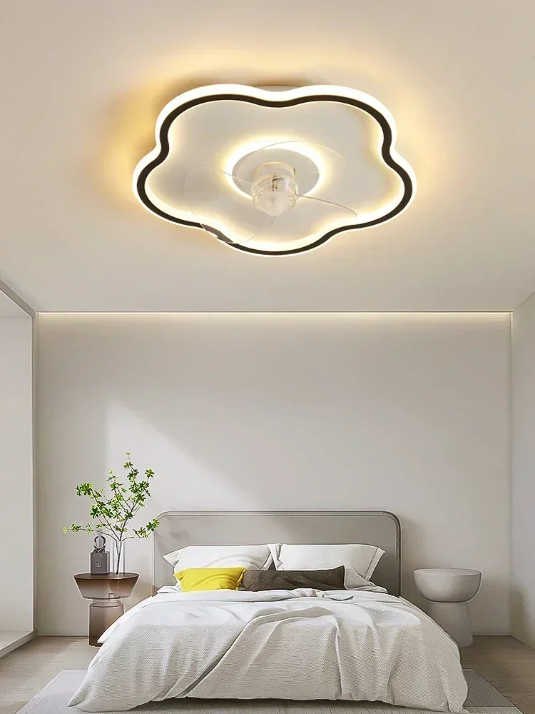 Fan lamp bedroom ceiling lamp modern simple restaurant cloud children's room lamp eye protection simple