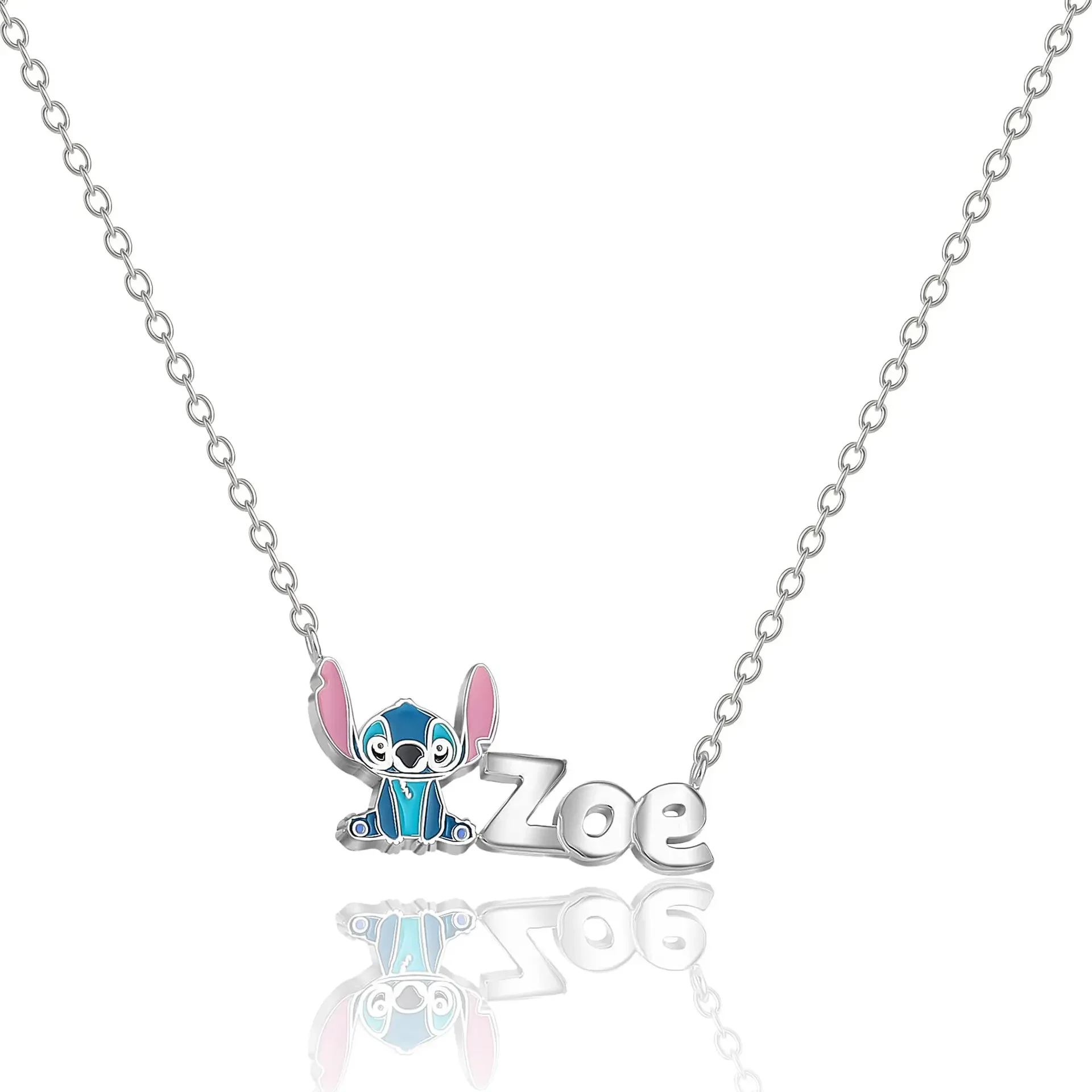 

New Disney Lilo & Stitch Necklace Metal Cute Figures Stitch Pendant Jewelry Neck Chain Ornament Jewelry Handmade Birthday Gifts