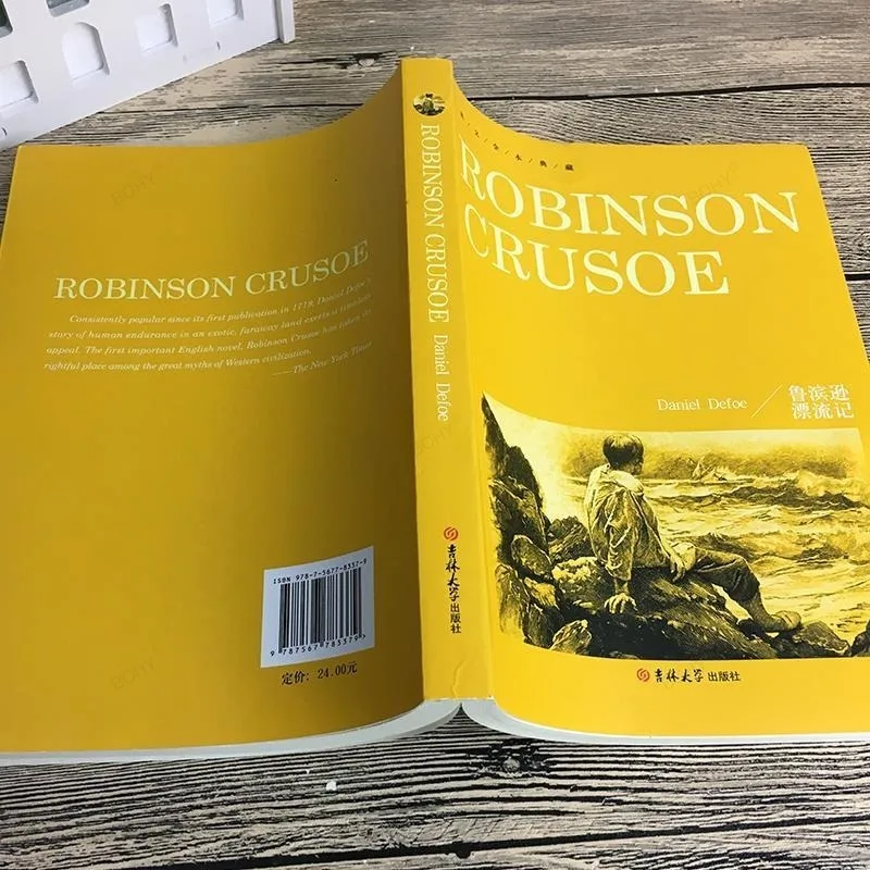 Robinson Crusoe: Originele Complete Verzameling Puur Engels Boek Wereldberoemde Werken Literaire Roman Lezen