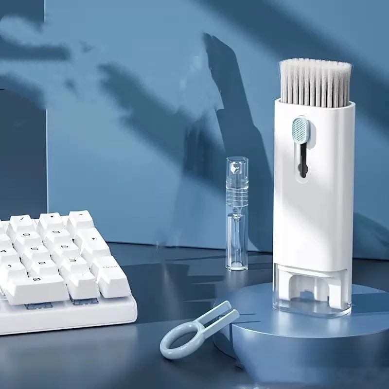 7 in 1 Cleaning Kit Computer Keyboard Cleaner Brush Earphones Cleaning Pen For AirPods iPhone Cleaning Tools Keycap Puller Set