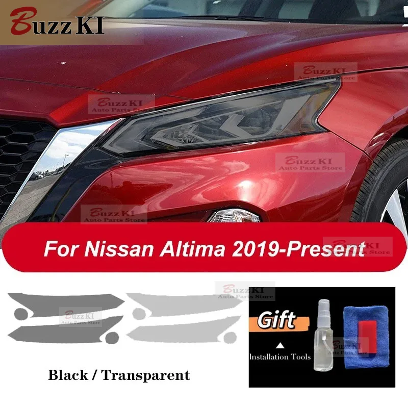 

Аксессуары для Nissan Altima 2019 2020, 2 шт., защитная пленка для фар автомобиля, восстановление фар, прозрачная черная наклейка из ТПУ