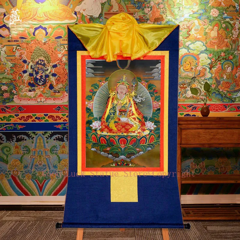 

120cm large HOME temple altar Tibet Buddhism Thangka WALL Decor ART Padmakara Guru Rinpoche Buddha Mandala Thang-ga painting