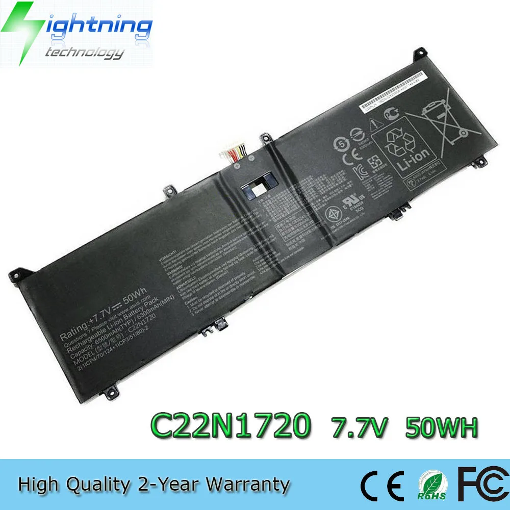 Brand New High quality C22N1720 7.7V 50Wh Laptop Battery for Asus ZenBook S UX391FA UX391UA 0B200-02820000 C22PYJH