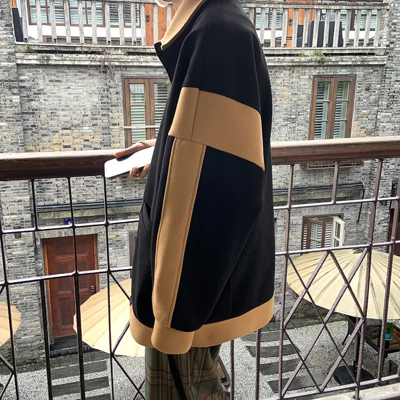 

Мужское пальто из шерстяной смеси синего цвета для романтических свиданий, парных образов, особых церемоний и элегантных мероприятий. Красивый, простой, утонченный стиль.