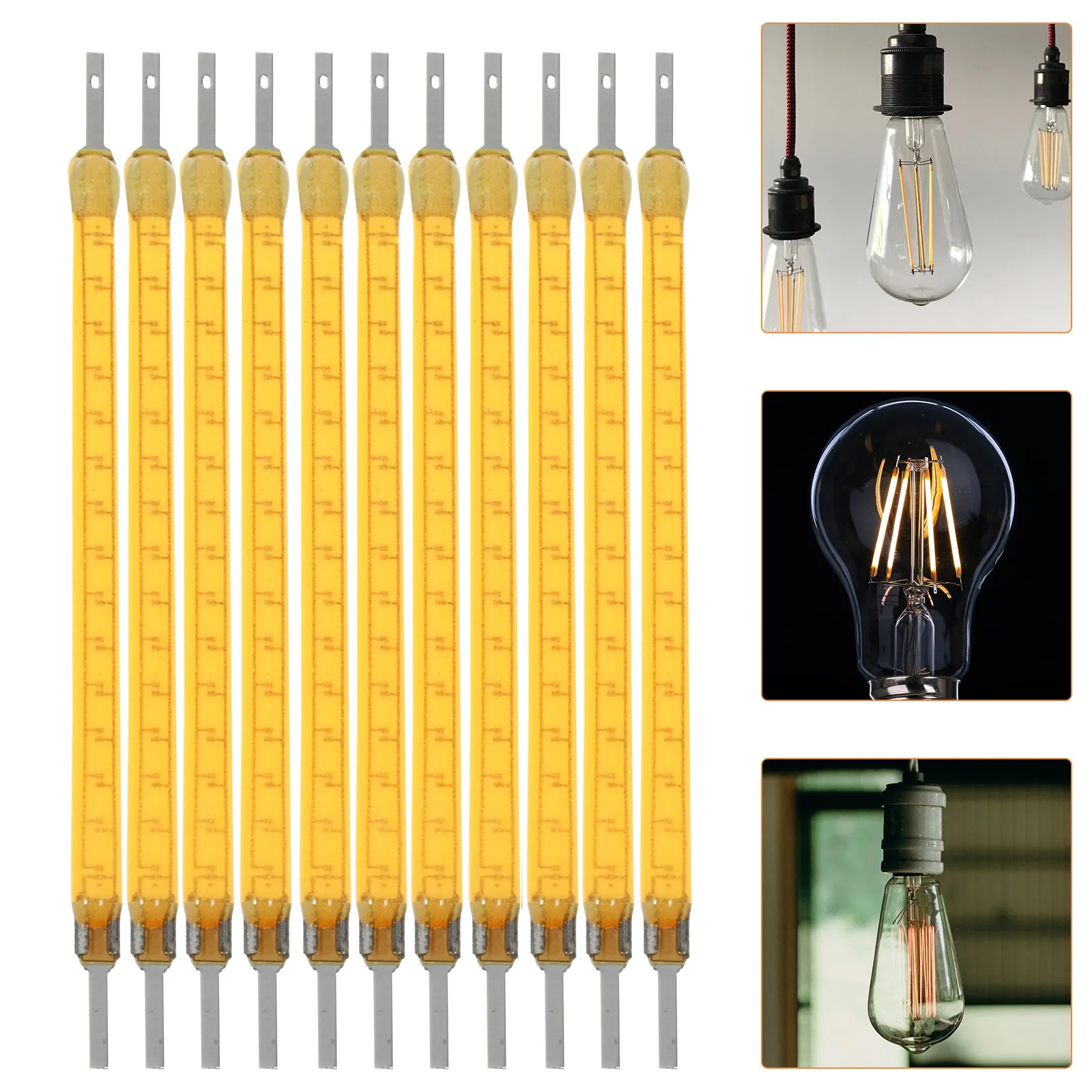 

20Pcs Bulb LED Filament Warm Light Replacement Parts for Indoor Lighting Photography Film TV Lamps Easy Installation