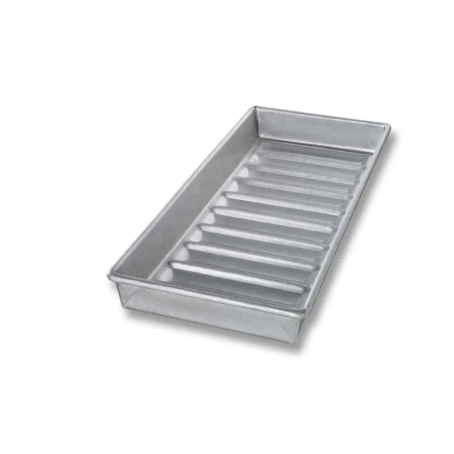 

Bakeware Nonstick New England Hot Dog Bun and Lobster Roll Loaf Pan, Aluminized Steel
