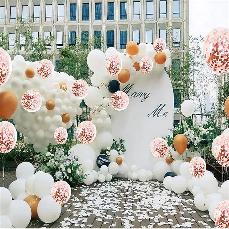 A59E-120 шт., 12 дюймов, смешанные конфетти, латексные шары для дня рождения, детского душа, свадебные шары, украшения для вечеринок, простая установка D