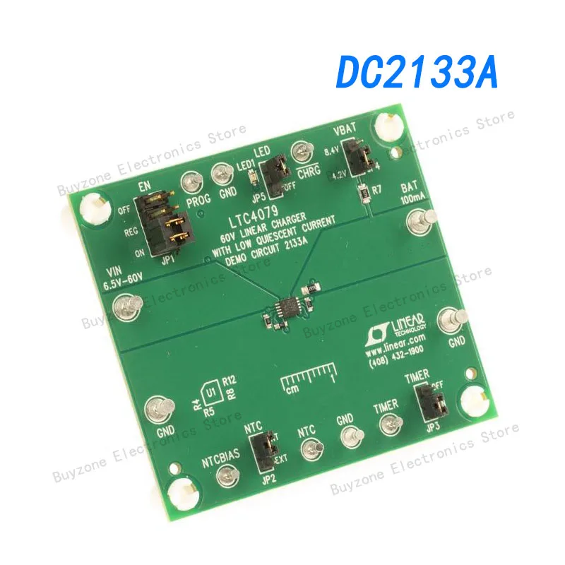 

DC2133A LTC4079IDD#PBF, linear charger, 60 V input, 250 mA charging current.