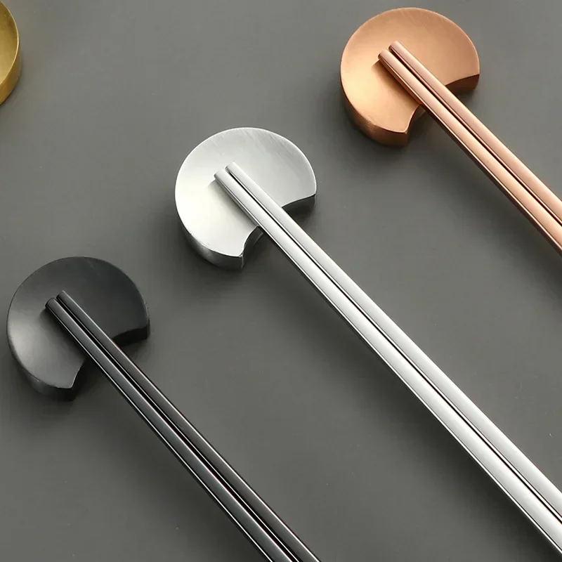 1 Pc Creative Japanese 304 Stainless Steel Chopsticks Rest Personalized Hotel Household Chopsticks Pillow Spoon Holder Tableware