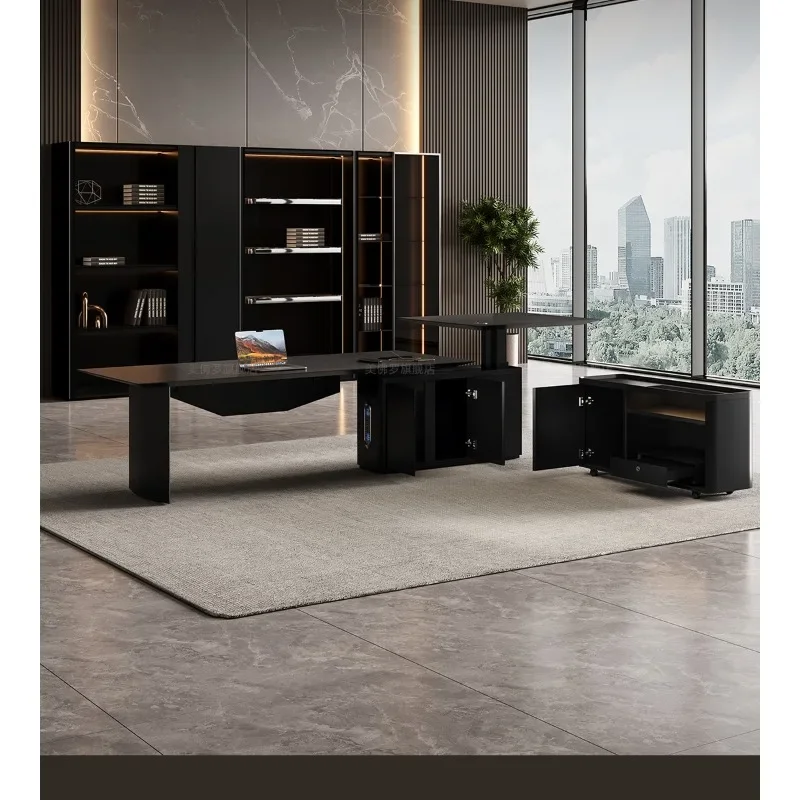 Lifting boss table light luxury senior sense president manager table chairperson desk modern simple class table