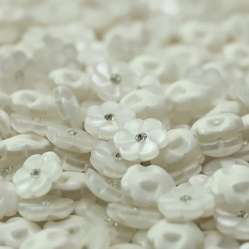 10 pçs 12.5mm flor botão cor único olho pão botão redondo resina botões de costura diy scrapbooking multicolorido suprimentos de costura