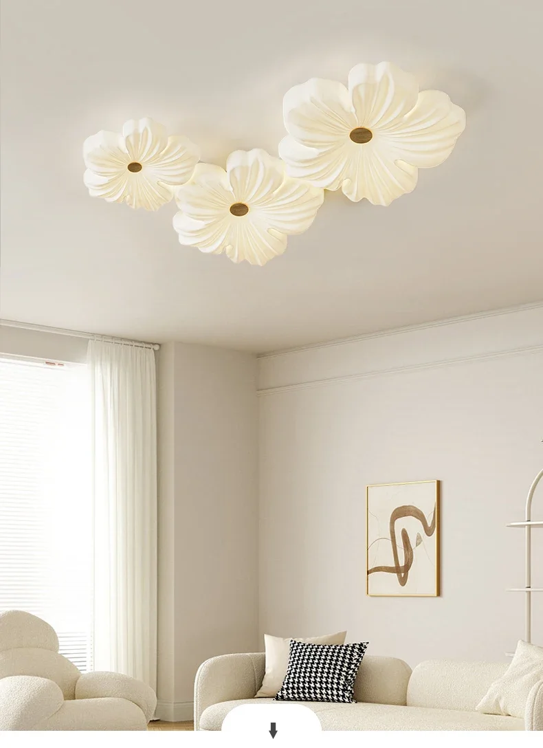 

Cream style living room ceiling light Japanese style log surprise silent wind flower creative restaurant study master bedroom ro