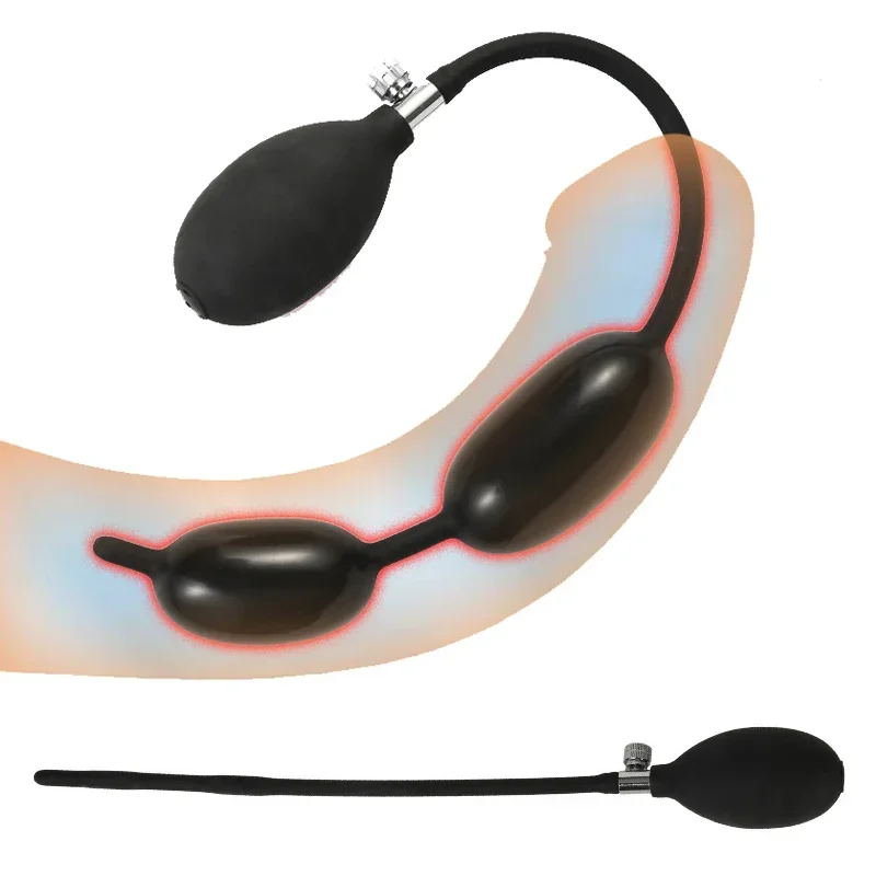 قسطرة مجرى البول القابلة للنفخ كرة مزدوجة تضخم مجرى البول التوصيل القضيب محفز القسطرة السبر قضيب توسيع الاستمناء الجنسي