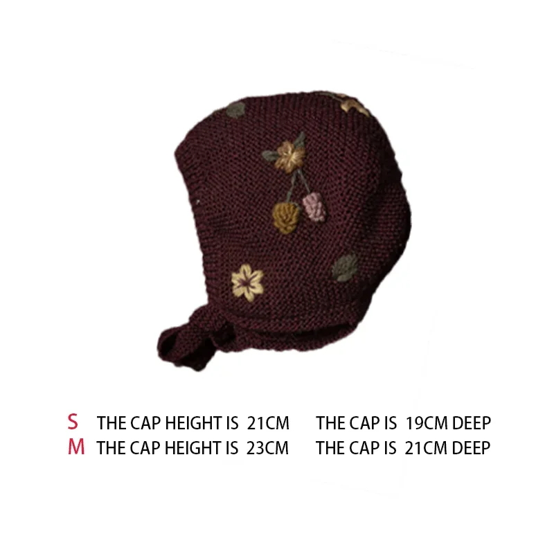 In Stock! Blackberry Wool Knitted Hat with Hairband for Girls, Windproof and Warm Kids Hats & Caps for Autumn and Winter